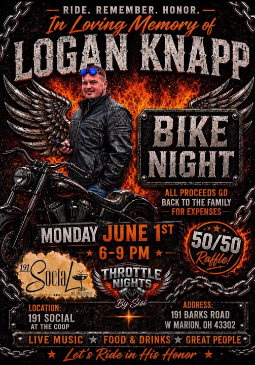 Logan Knapp Motorcycle Accident, Marion, OH Death, Obituary